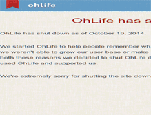 Tablet Screenshot of ohlife.com